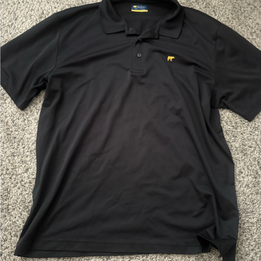 Classic Jack Nicklaus XL Black Polo Shirt with Emblem
